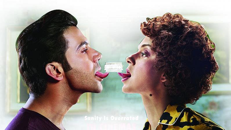 Rajkummar Rao and Kangana Ranaut in a poster for <i>Judgementall Hai Kya</i>.