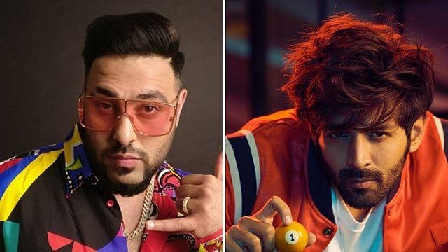 Badhah (L) and Kartik Aaryan (R).