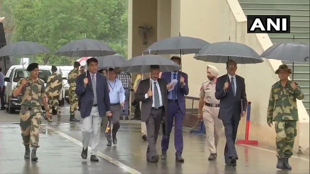 Indian delegation arrives at Attari border, to hold bilateral meeting with their Pakistani counterparts on Kartarpur Corridor at Wagah (Pakistan).