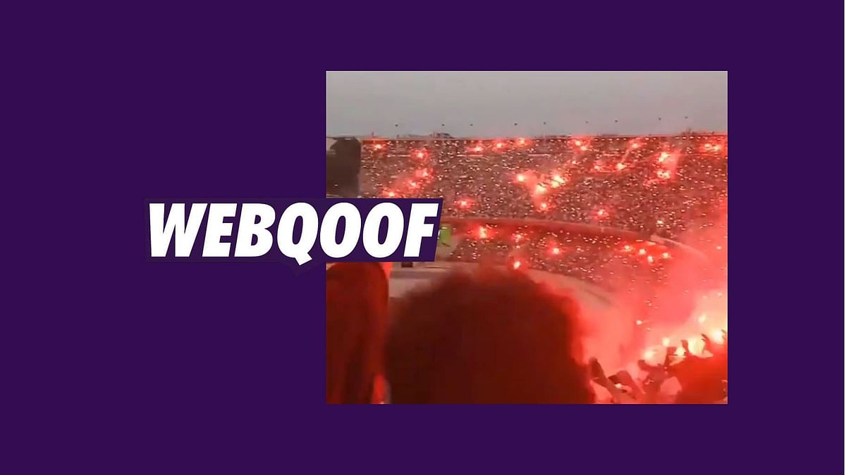 A video of Algerian fans celebrating a football match’s win was circulated as a crowd cheering for Pakistan PM Imran Khan.