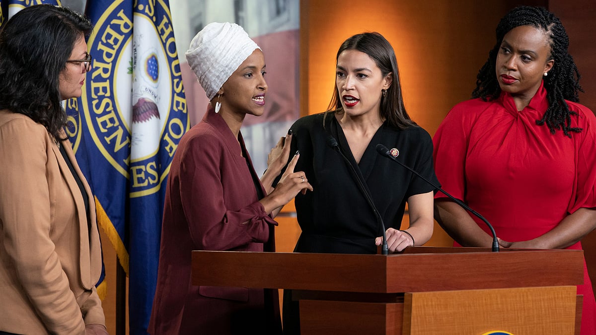 Rashida Tlaib, Ilhan Omar, Alexandria Ocasio-Cortez,  and  Ayanna Pressley.