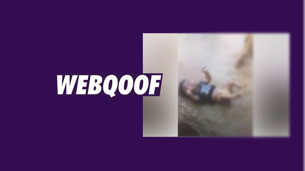 A photo of an infant’s body has been going viral with the claim that he died as a result of the Bihar floods.