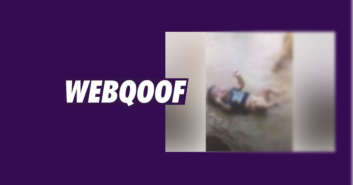 Image accompanying A photo of the body of a dead child has been going viral on social media, with the claim that the little boy died as a result of the Bihar floods.