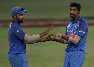Rohit Sharma and Jasprit Bumrah. (Photo: Surjeet Yadav/IANS)
