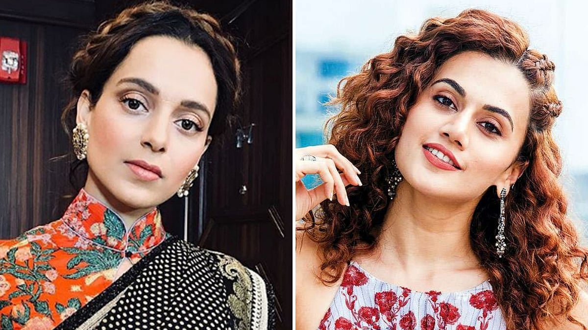 Kangana Ranaut (L) and Taapsee Pannu (R).