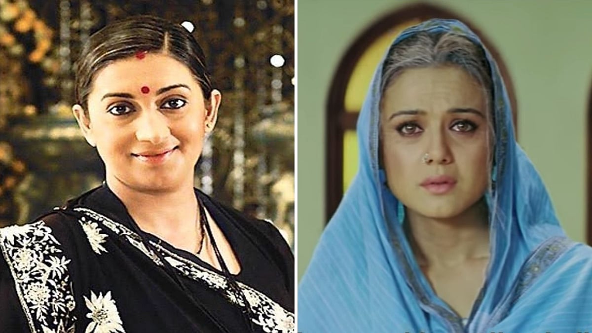 Smriti Irani in<i> Kyunki Saas Bhi Kabhi Bahu Thi; </i>Preity Zinta in <i>Veer-Zaara.</i>