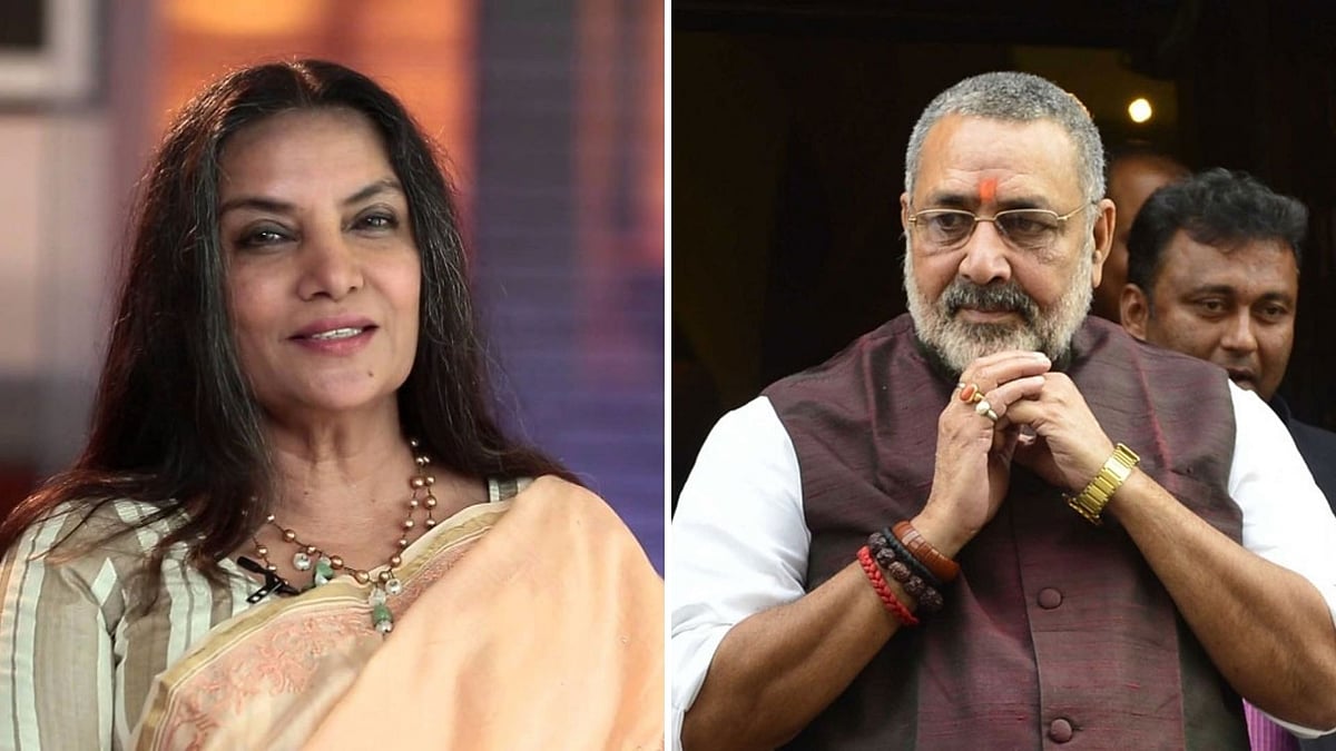 Shabana Azmi (left) and Giriraj Singh (right).