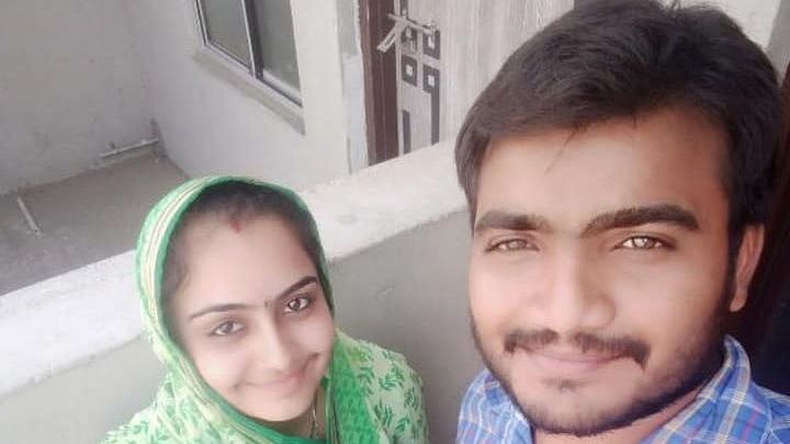 The deceased Haresh Solanki with his wife Urmila Zhala
