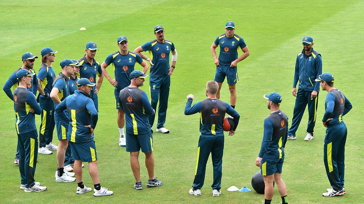 Australia during the nets session at Edgbaston, Birmingham. 