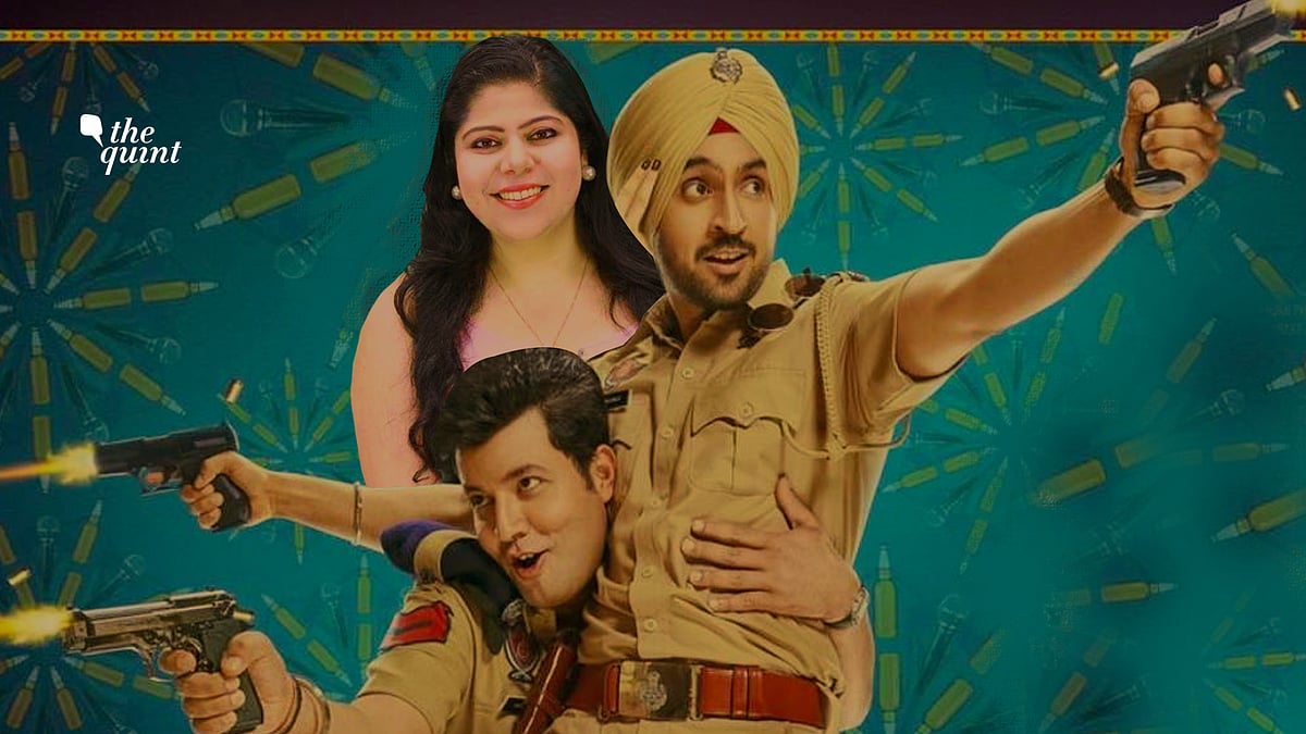 Diljit Dosanjh and Varun Sharma play police officers in <i>Arjun Patiala</i>.