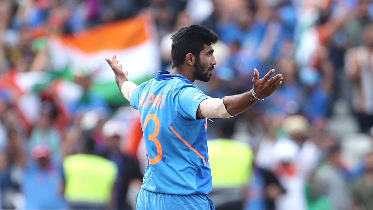 India’s Jasprit Bumrah celebrates after taking the last wicket to win over Bangladesh