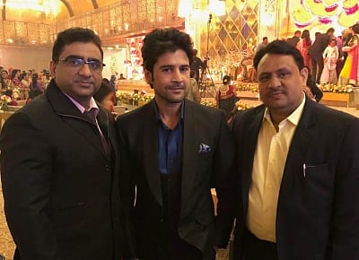 Film "Pranaam" producer Rajnish Ram Puri with actor Rajeev Khandelwal.