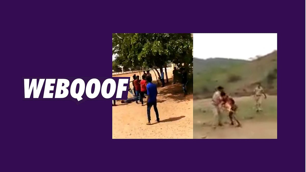 Two videos are circulating with a false claim that the men being beaten and put on fire in the respective videos are Dalits.