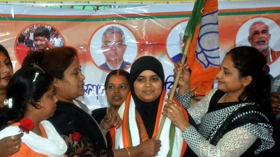 Ishrat Jahan after she joined the BJP 