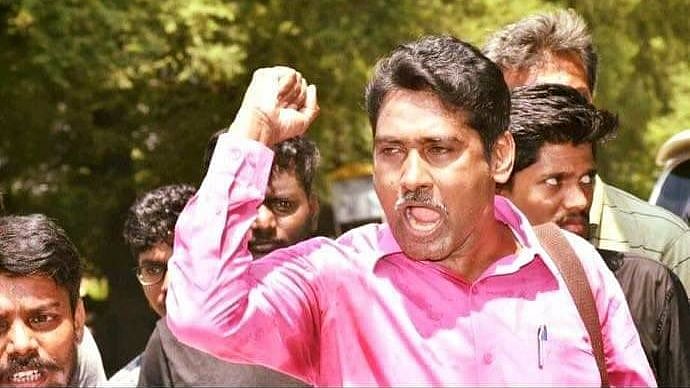 Nearly five months after Tamil Nadu-based social and environmental activist Mugilan disappeared, he has been spotted at a railway station in Andhra Pradesh.