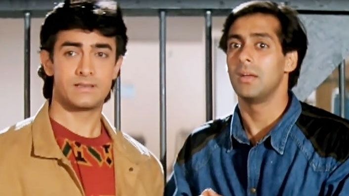 A still from <i>Andaz Apna Apna</i>.