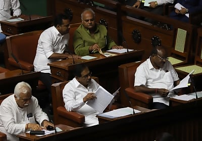 Bengaluru: Karnataka Assembly session underway in Bengaluru on July 12, 2019. (Photo: IANS)
