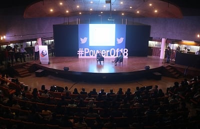 New Delhi: Twitter Co-founder and CEO Jack Dorsey addresses the students of IIT Delhi at the launch of a "youth initiative", on Nov 12, 2018. (Photo: IANS)