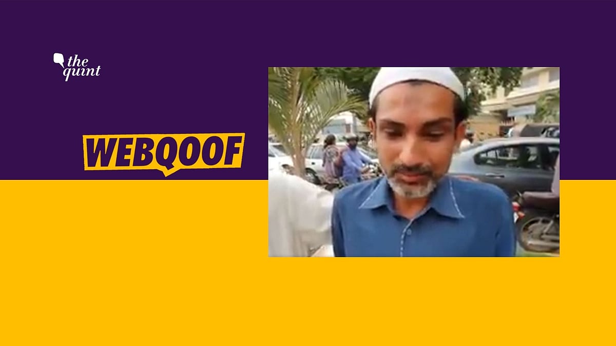 The viral post claims “Kashmir is burning” although the person in the video can be clearly heard saying Karachi.