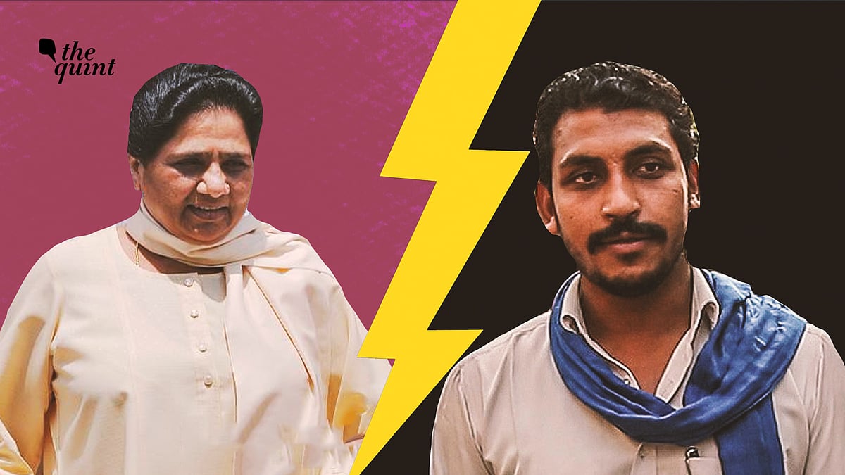Images of Mayawati (L) and Bhim Army chief, Chandrashekhar Azad (R), used for representational purposes.