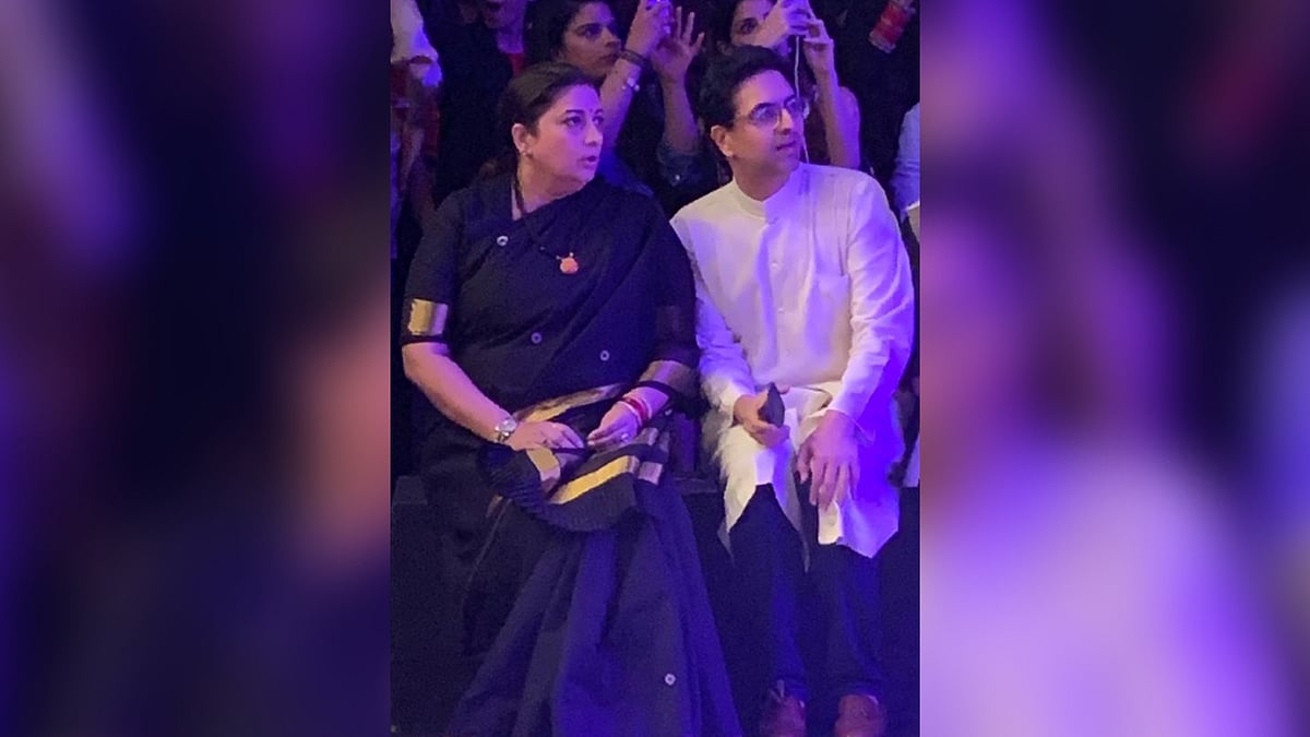 Smriti Irani at Lakme Fashion Week Winter/Festive 2019.