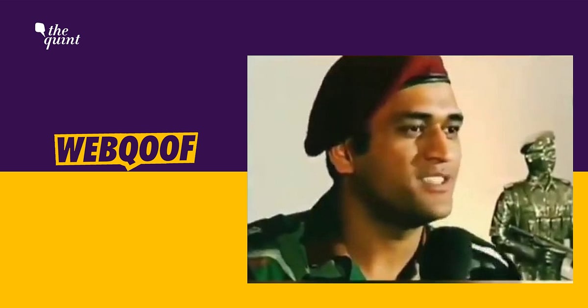 Image accompanying A video clip of cricketer Mahendra Singh Dhoni, clad in the Army uniform, singing "Main pal do pal ka shaayar hoon" is being widely shared on social media.