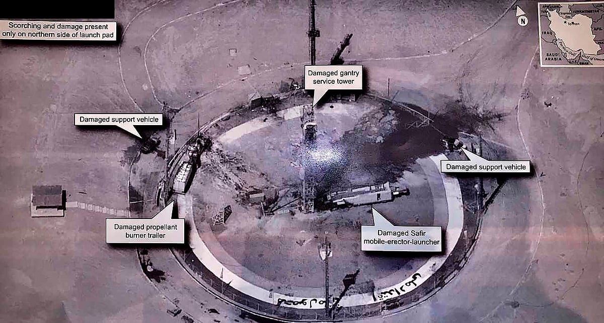 The image of the rocket site that Trump had tweeted on Friday 30 August.