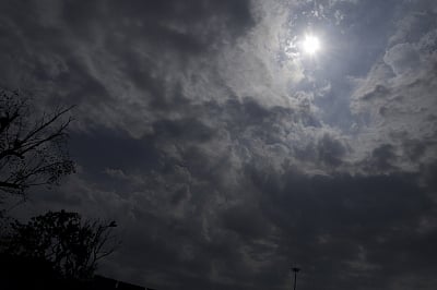 A partially cloudy sky. (Photo: Sandeep Datta/IANS)