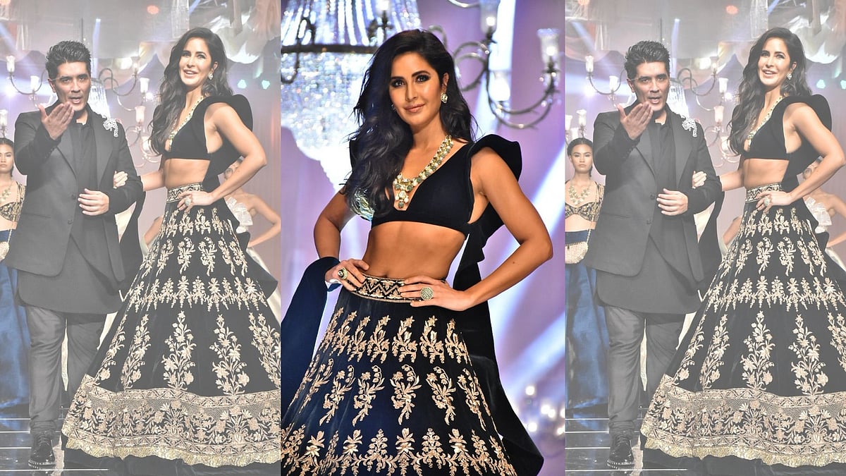 Manish Malhotra and Katrina Kaif at LFW 2019.