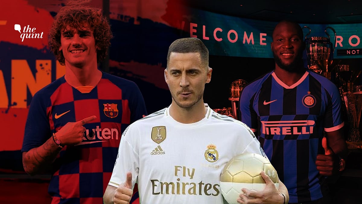 Eden Hazard (centre), Antoine Griezmann (left) and Romelu Lukaku are among the top five expensive signings this summer. 