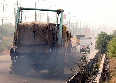 A truck releases toxic fumes. (File Photo: IANS)