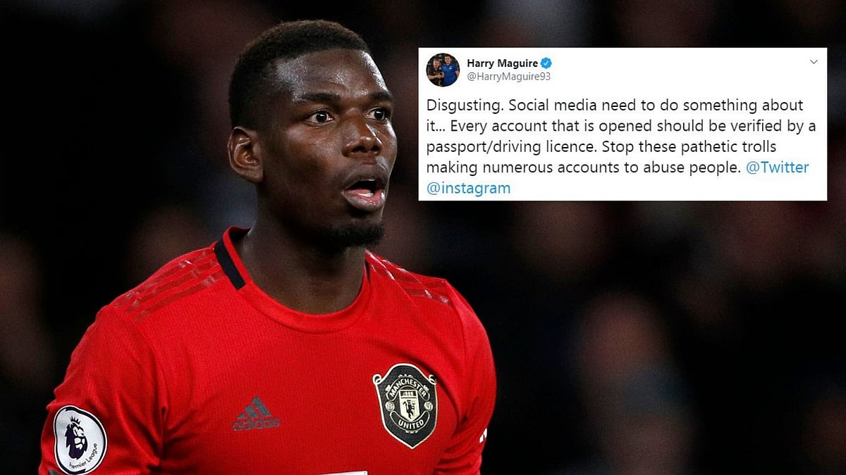Racially offensive tweets about Paul Pogba were posted after his penalty kick was saved in United’s 1-1 draw at Wolverhampton Wanderers.