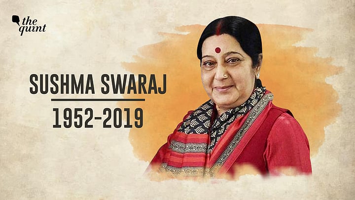 Former Foreign Minister Sushma Swaraj passed away on 6 August.