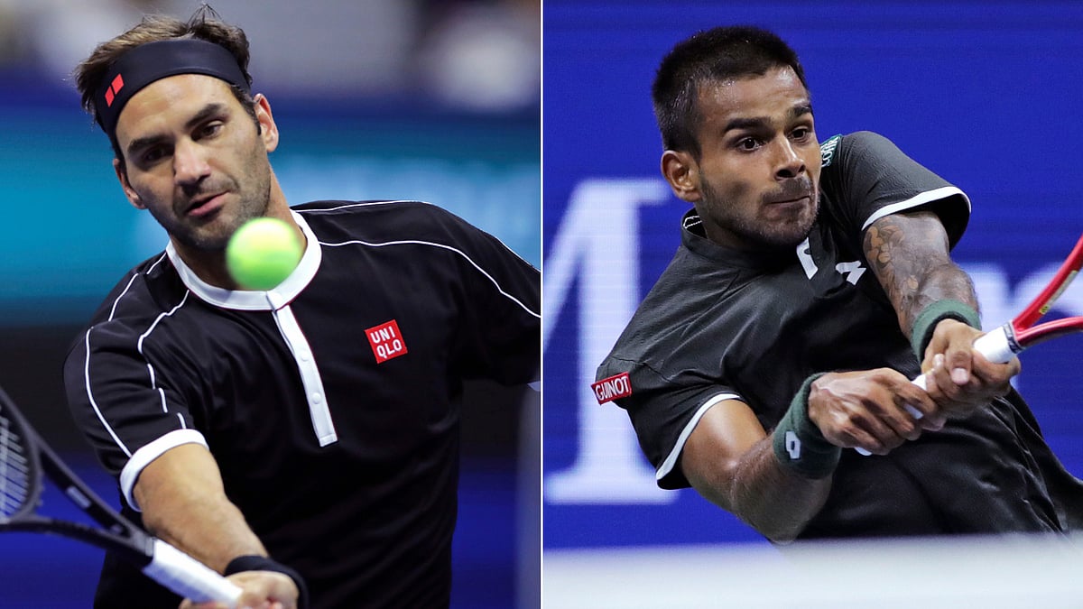 Roger Federer beat Sumit Nagal of India 4-6, 6-1, 6-2, 6-4 in the first round of the US Open.