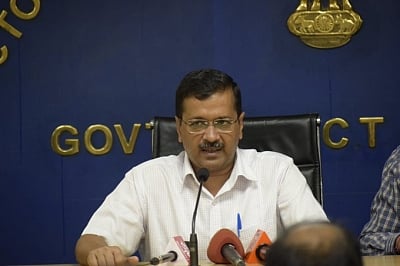 New Delhi: Delhi Chief Minister Arvind Kejriwal addresses a press conference in New Delhi on Aug 8, 2019. (Photo: IANS/AAP)