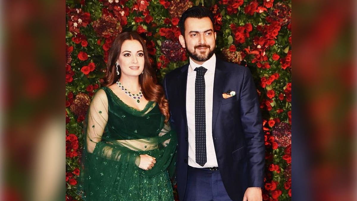 Dia Mirza and husband Sahil Sangha.