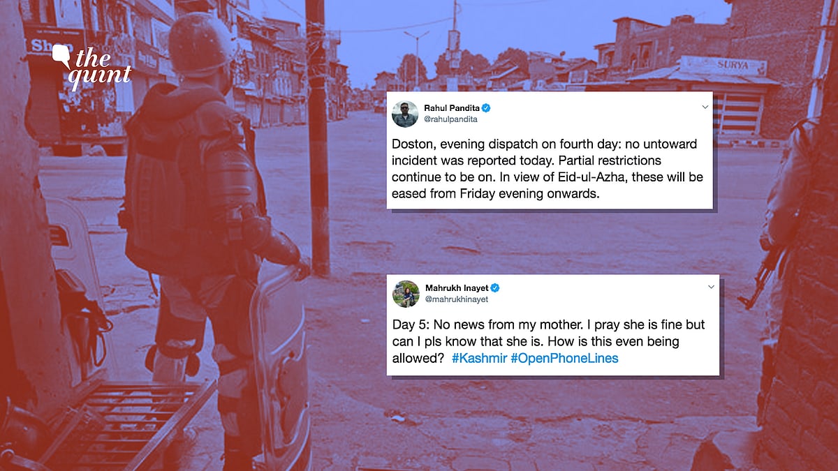 As restrictions continue on communication, movement and internet, some are taking to Twitter to show normalcy return to Kashmir, even though partially. 
