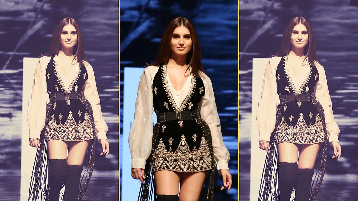 Tara Sutaria walks the ramp for Ritu Kumar at Lakme Fashion Week Winter/Festive 2019.