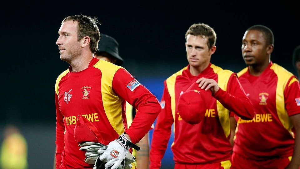 The Zimbabwe cricket team during the 2015 Cricket World Cup 