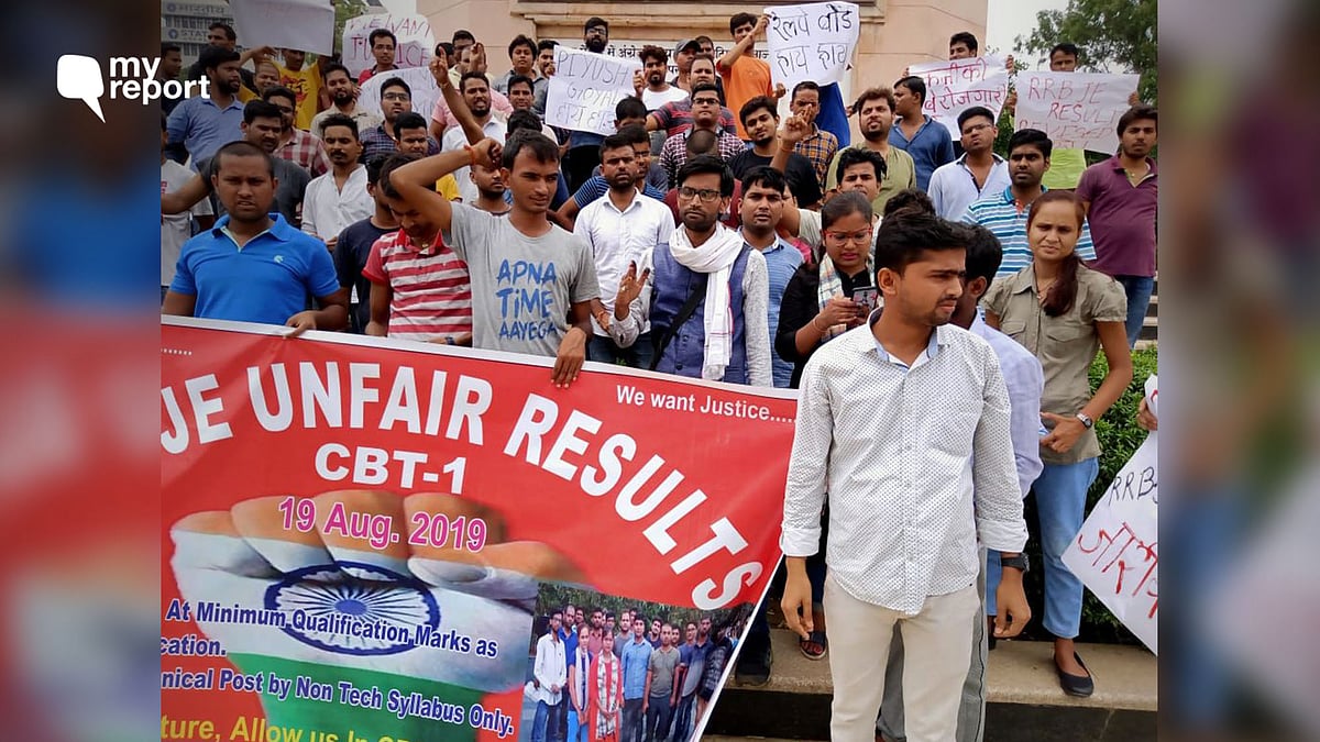 Visuals from a protest in Patna.&nbsp;