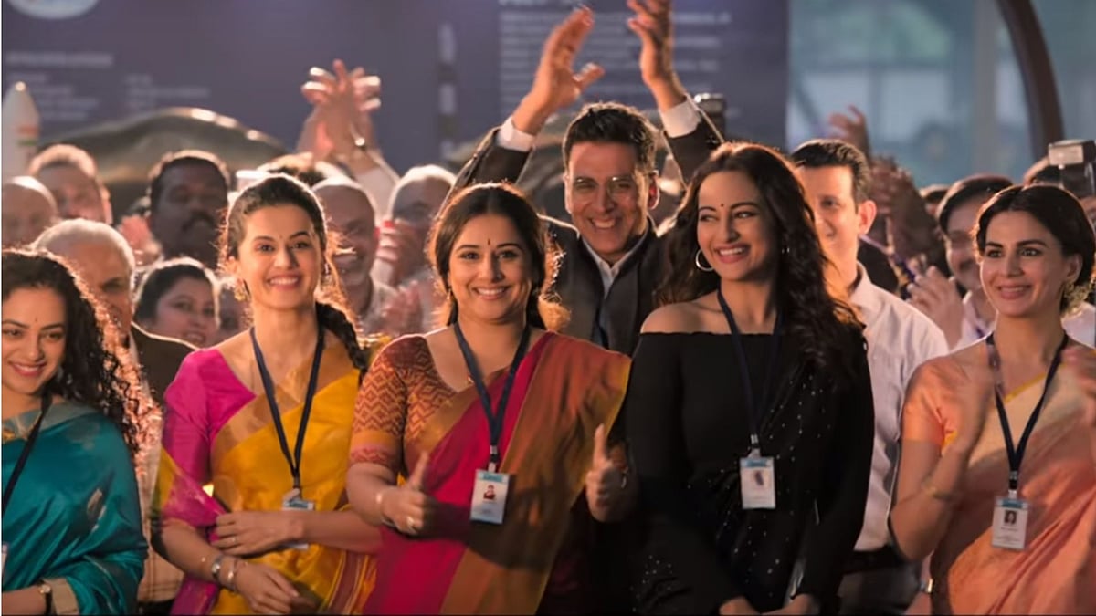 A still from Mission Mangal song <i>Shaabaashiyaan</i>.&nbsp;