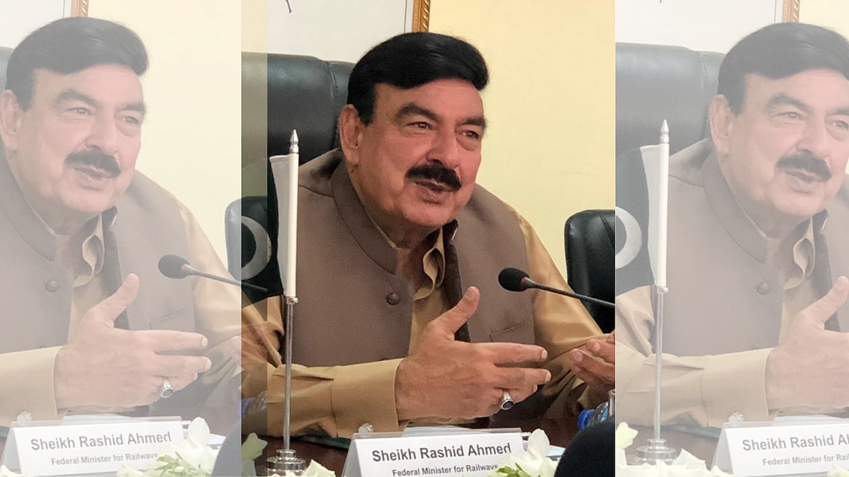 Pakistan Railway Minister Sheikh Rasheed Ahmad.