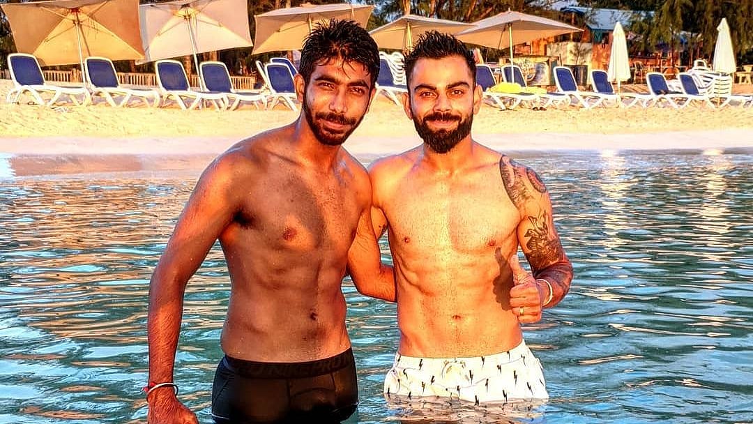 Indian fast bowler Jasprit Bumrah shared a picture on his social media handles of him and captain Virat Kohli.