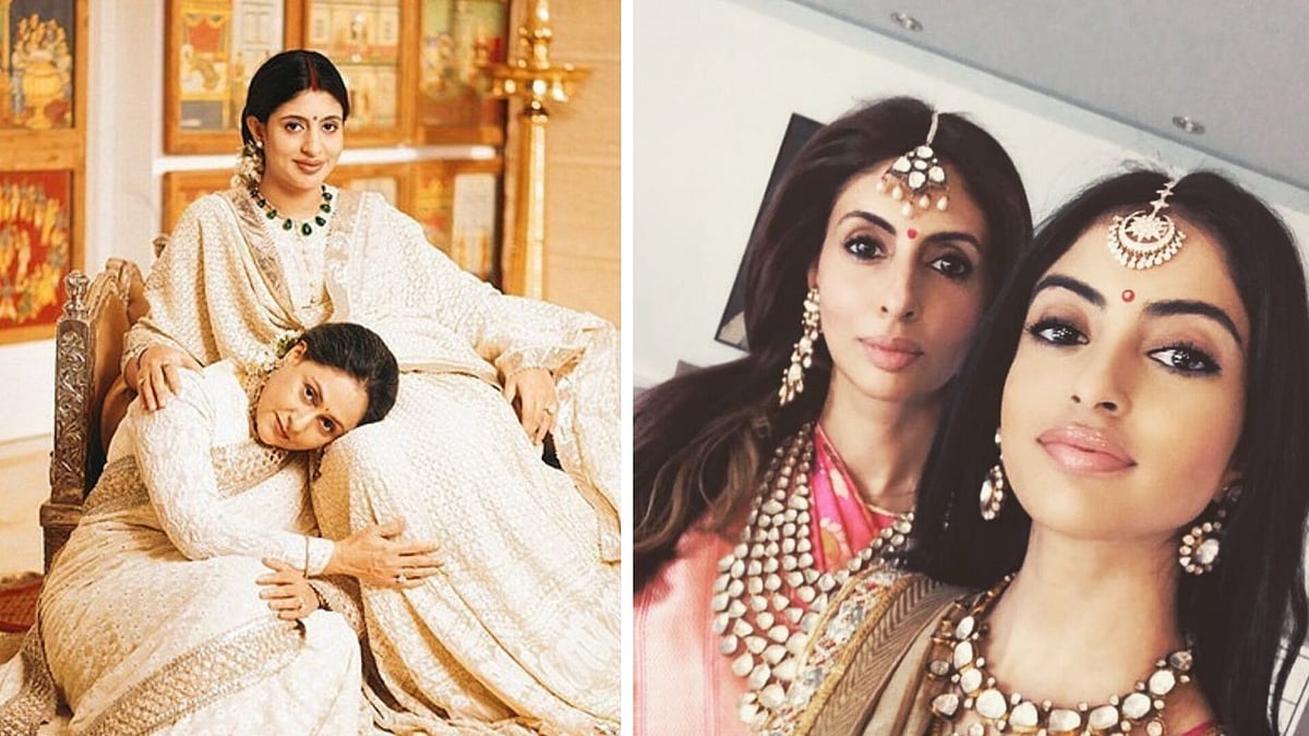 Shweta Bachchan with mom Jaya and daughter Navya Naveli.