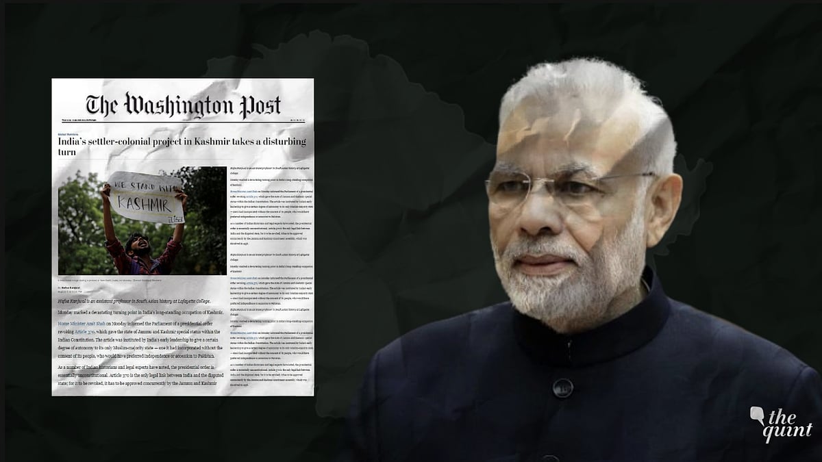 Here are some excerpts from opinion pieces published across top international media houses on the Kashmir situation.