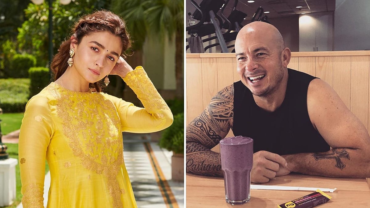 Alia Bhatt and Cricketer Herschelle Gibbs.