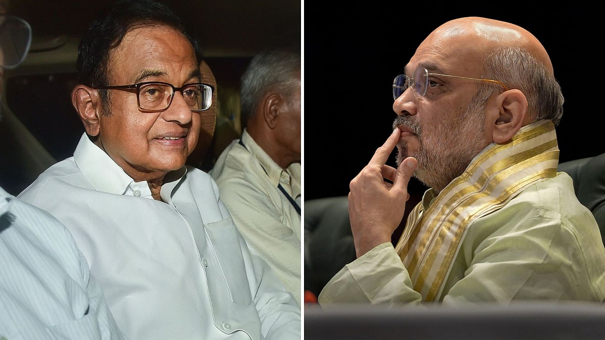 Former Finance Minister P Chidambaram and Union Home Minister Amit Shah. 