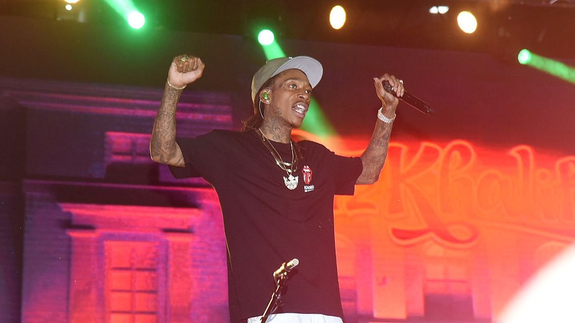 Wiz Khalifa performing in Mumbai.