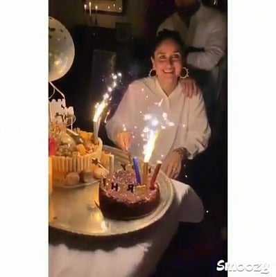 Bollywood star Kareena Kapoor cut the birthday cake on September 21. In a viral video, Kareena