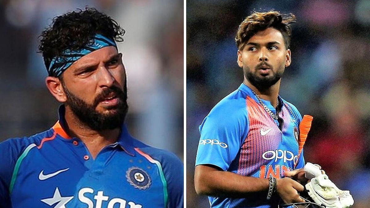 Yuvraj Singh (Left), Rishabh Pant (Right)